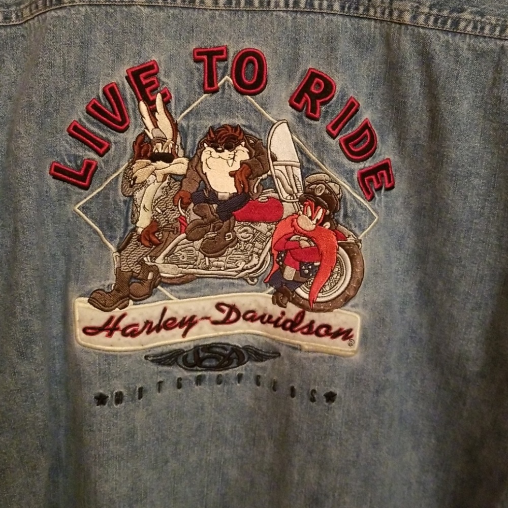 Harley-Davidson, Looney tunes, Jean, long-sleeve b